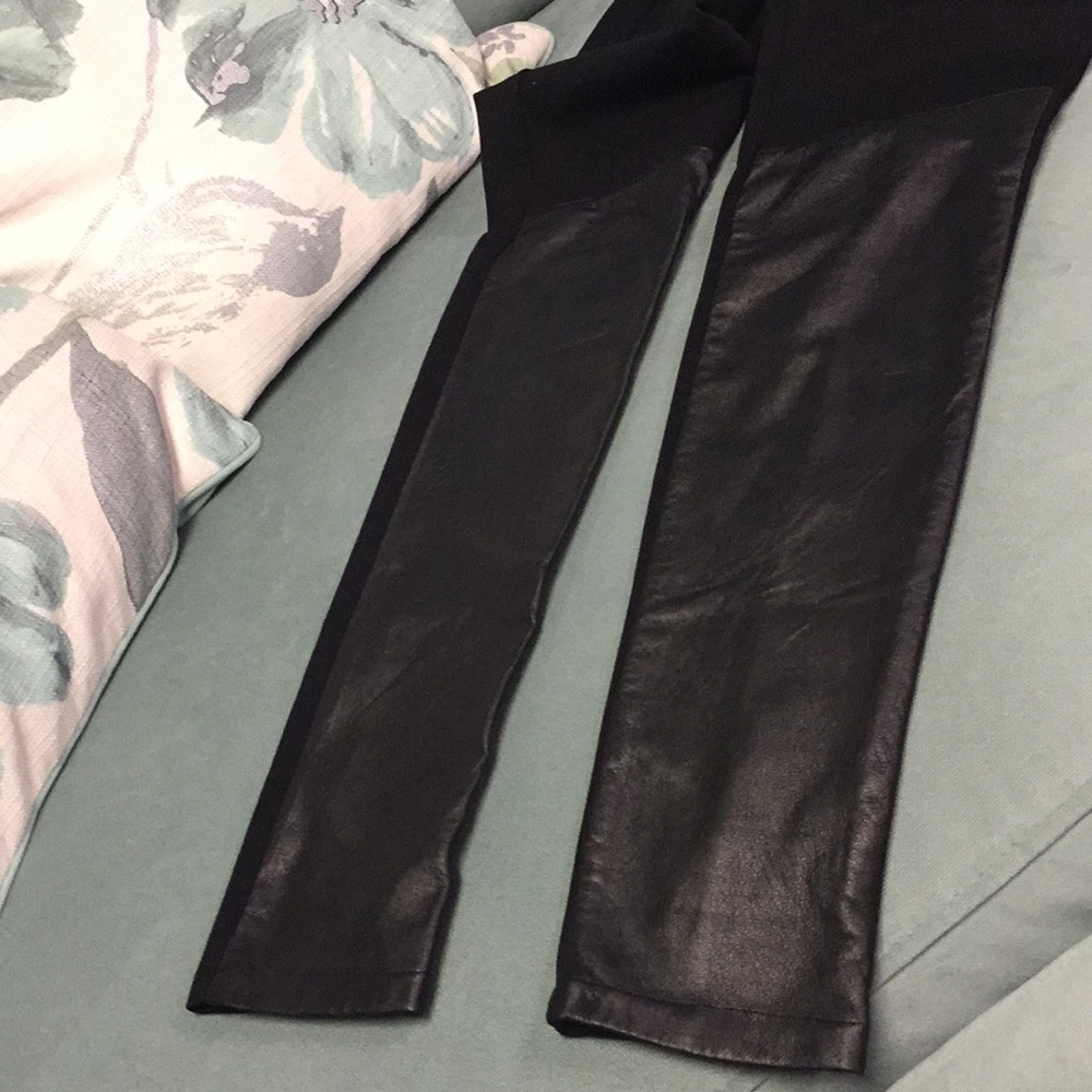 French Connection Half Leather Front Leggings - image 5